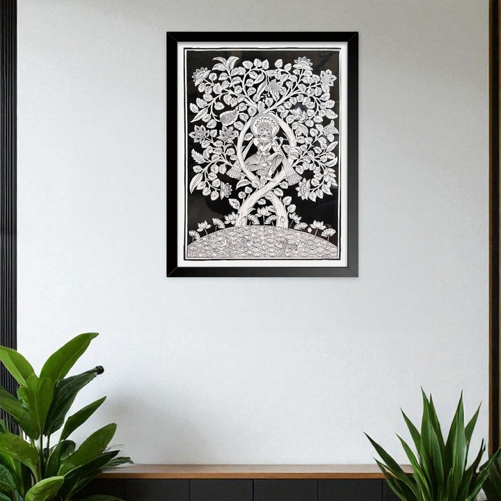 15 X 11 Inch | Krishna Tree of Life Paper Phad Painting