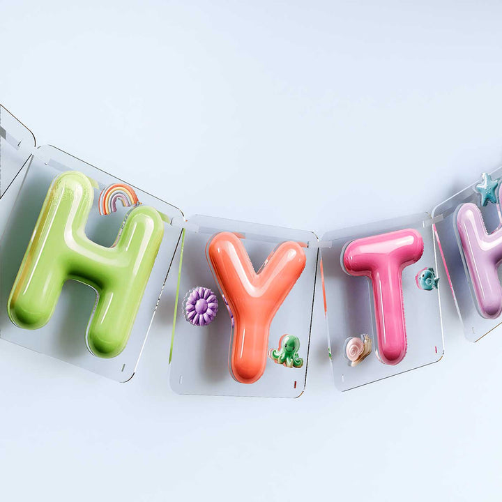 Personalized Acrylic Pastel Colour Ceramic Look Bunting