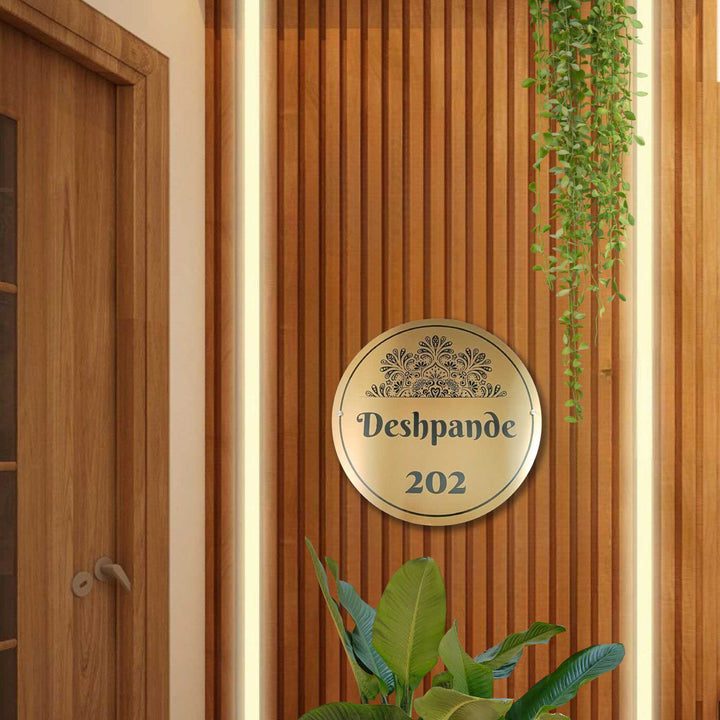 Personalized Weatherproof Round Engraved Stainless Steel Name Plate