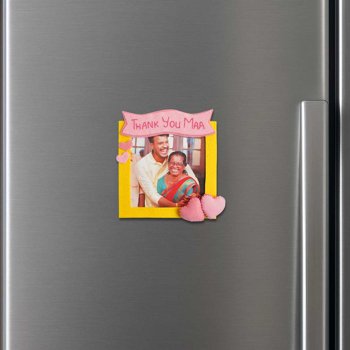 Photo Personalized Handmade Heart Theme Felt Fridge Magnet