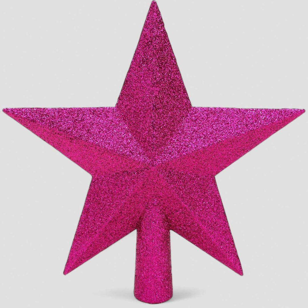 Lightweight Reusable Dazzle Pink Star Christmas Tree Topper