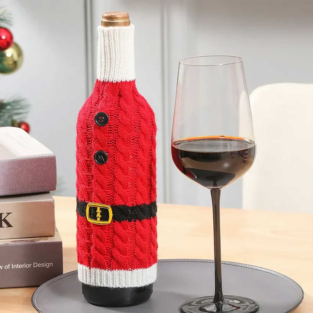 Handmade Cute Knitted Christmas Bottle Covers | Xmas Gifting Ideas | Set Of 4
