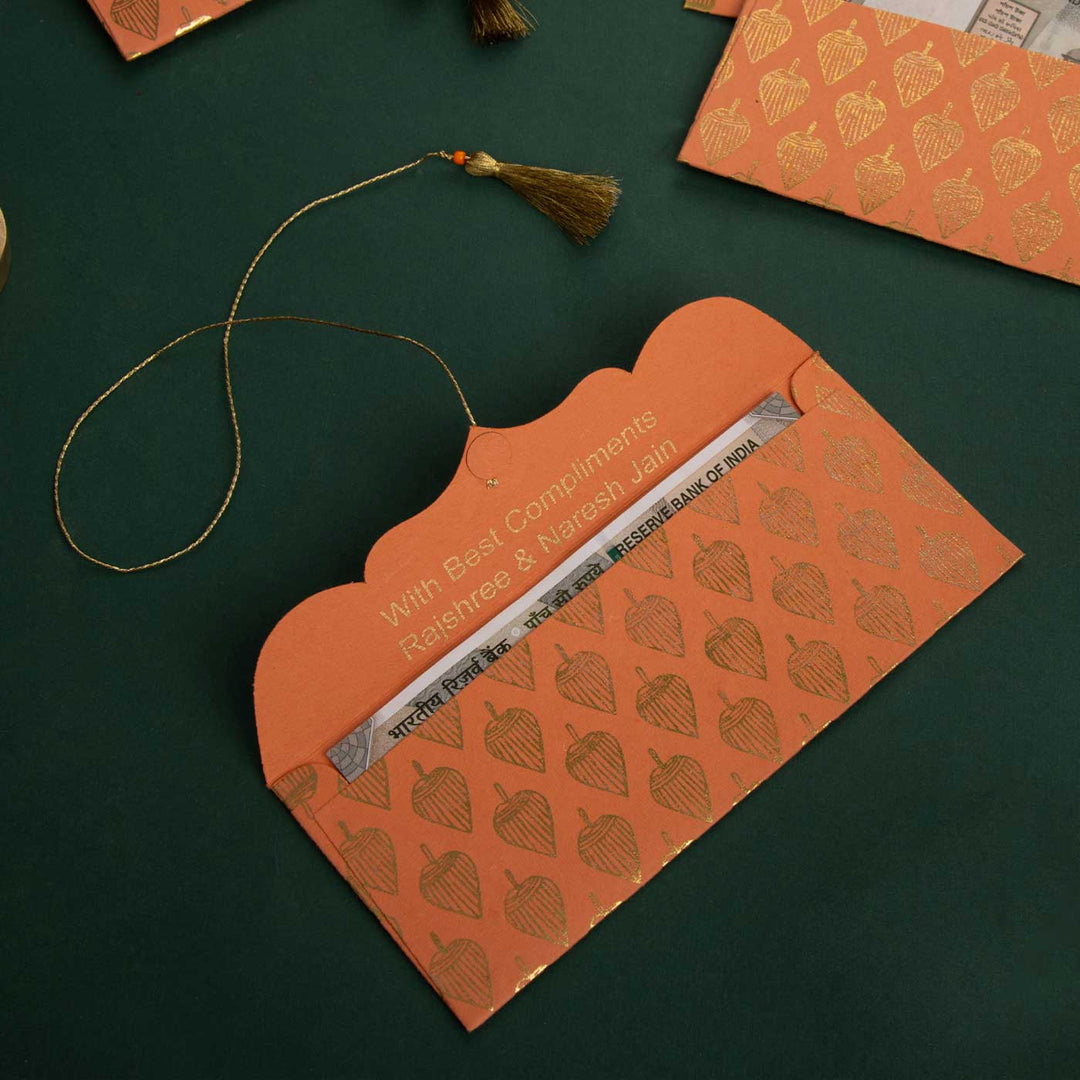 Personalized Handmade Paan Paper Envelopes | Set Of 30