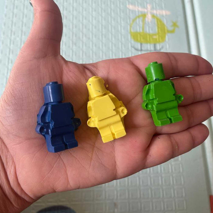 Handmade Non-Toxic Lego Man Crayons | Set Of 8