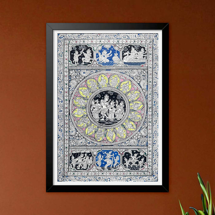 19 X 13 Inch | Handmade Canvas Story Of Krishna Painting