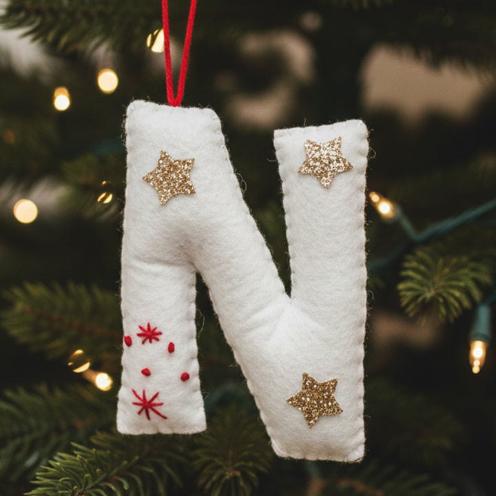 Personalized Initial Ornament For Christmas Tree Decoration