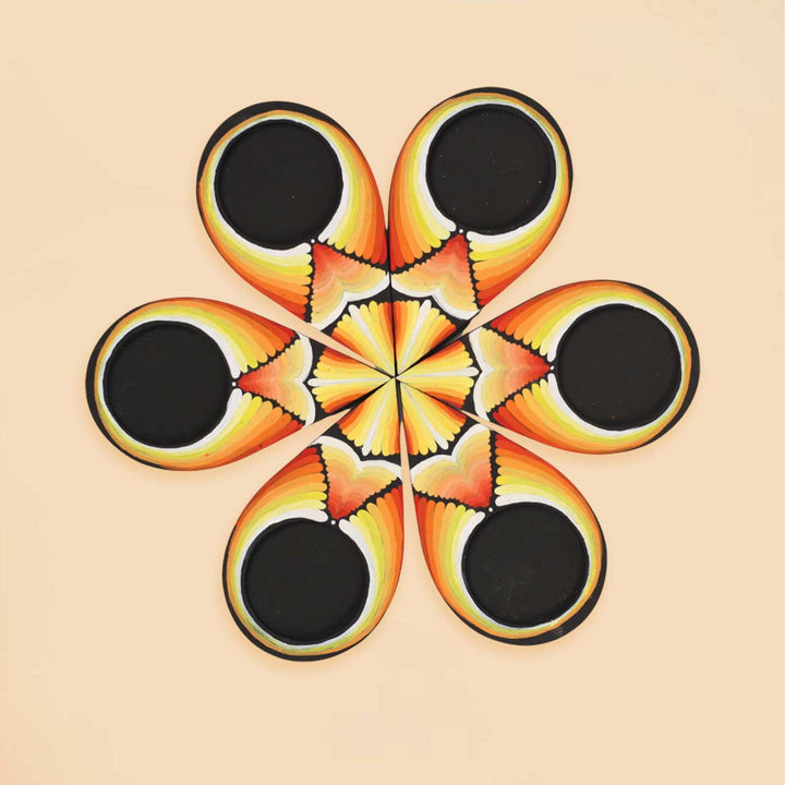 Pre Marked Rangoli Tea Light Holder MDF Wood DIY Kit