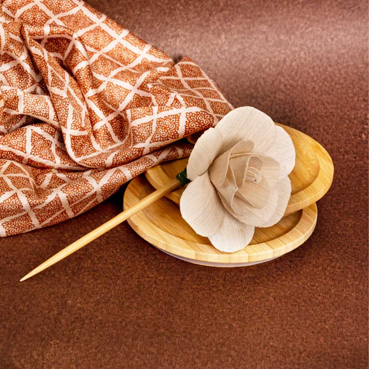 Handmade Gulab Design Bamboo Bunstick