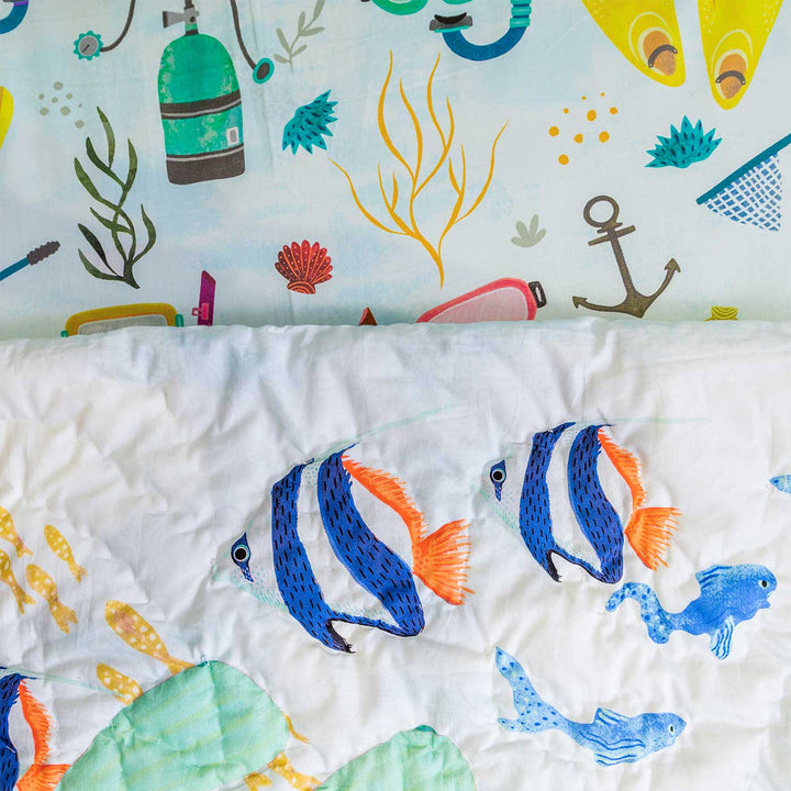 Personalized The Keeper Of Kelp Theme Cotton Quilt For Kids