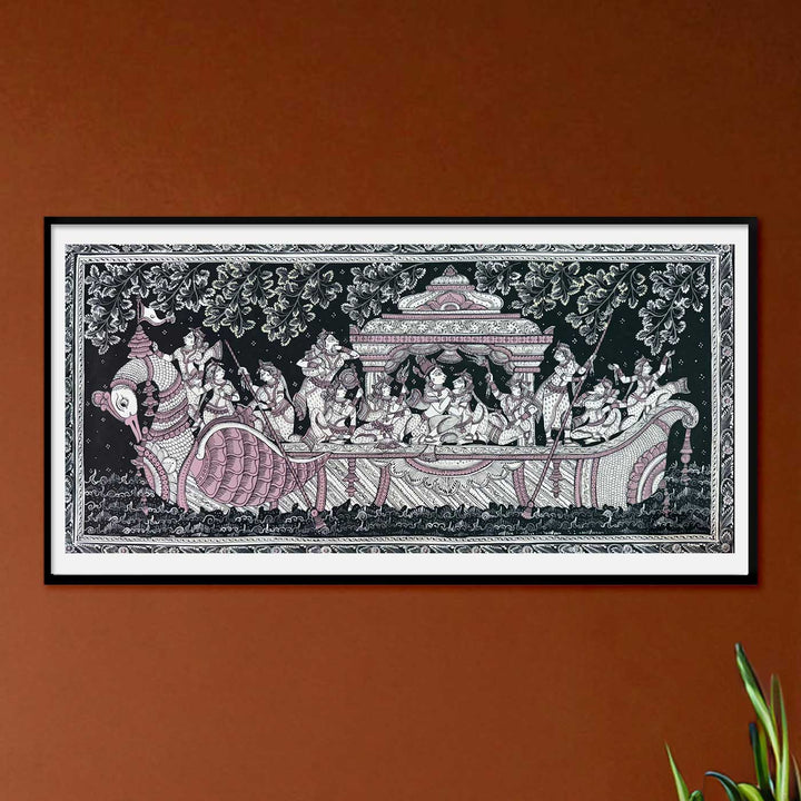 18 X 40 Inch | Handmade Canvas Naukavihaar Painting