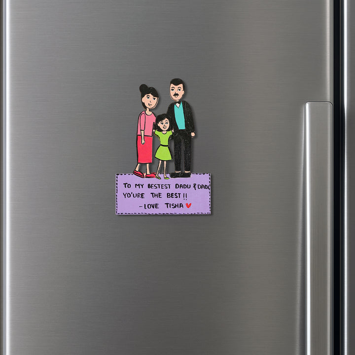 Personalized Family Theme MDF Wood Fridge Magnet