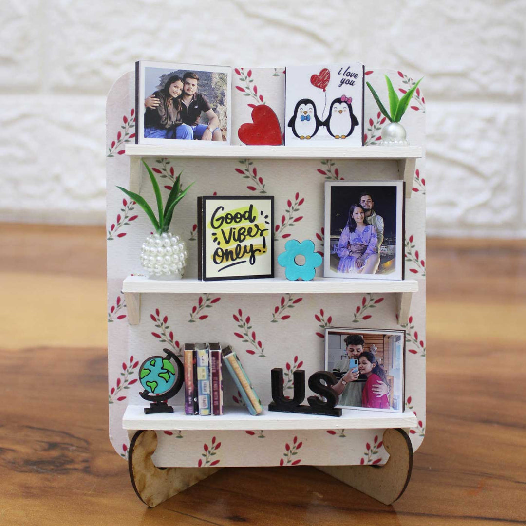 Photo Personalized Cute Leaf Theme Mdf Wood Miniature Frame