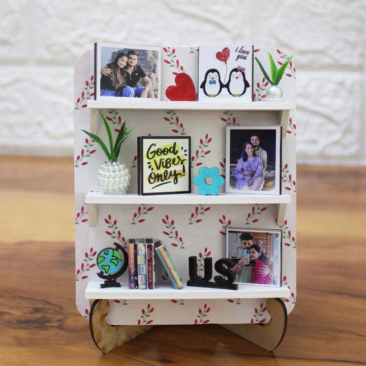 Photo Personalized Cute Leaf Theme Mdf Wood Miniature Frame