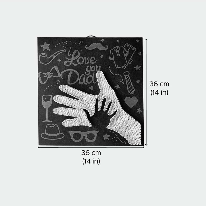 Personalized Handmade String Art Love You Dad Theme Wooden Decorative Plaque For Fathers