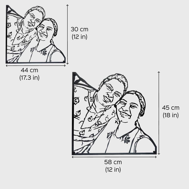 Photo Personalized Handmade Laser Cut Siblings Theme Metal Decorative Plaque