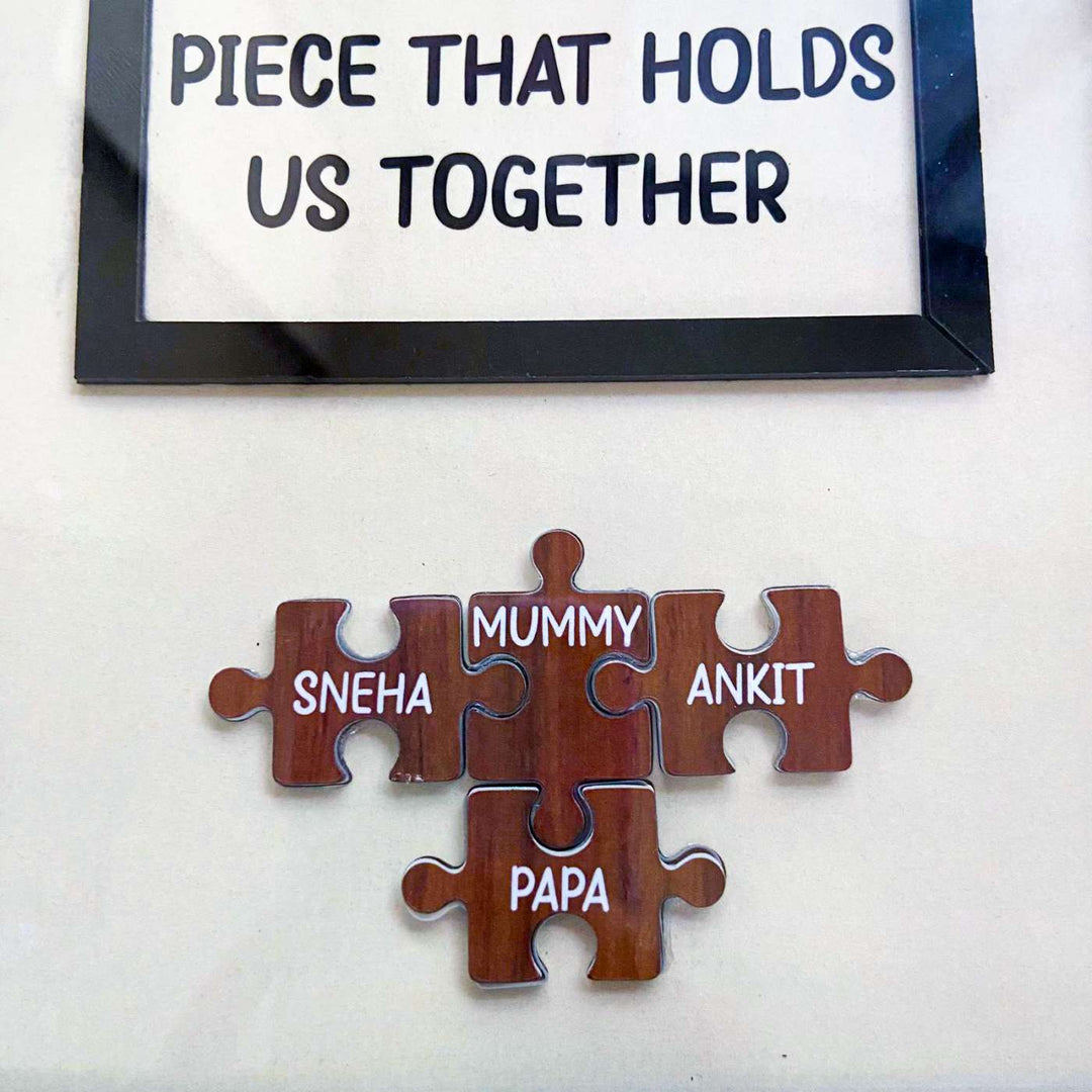 Personalized Handmade Puzzle Theme MDF Wood Decorative Plaque For Mothers