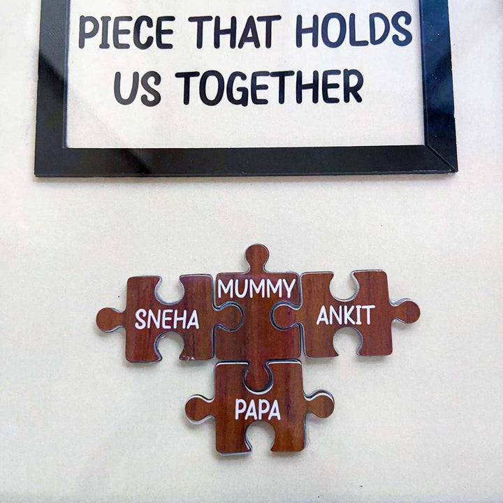 Personalized Handmade Puzzle Theme MDF Wood Decorative Plaque For Mothers