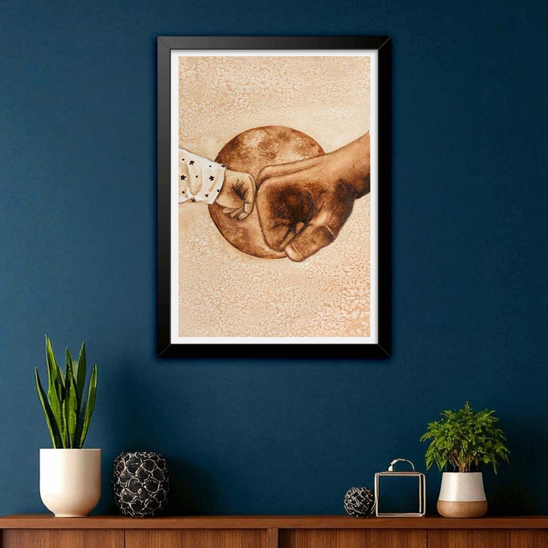6 x 8.5 Inch | Handmade Paper Pitah Coffee Painting