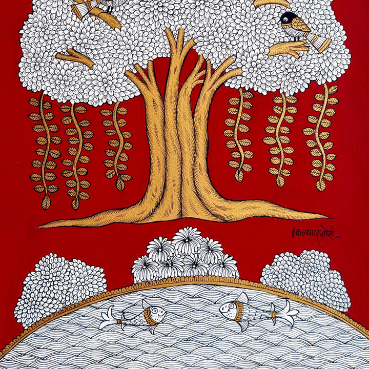 14.5 X 18.5 Inch | Tree Of Life Paper Phad Painting