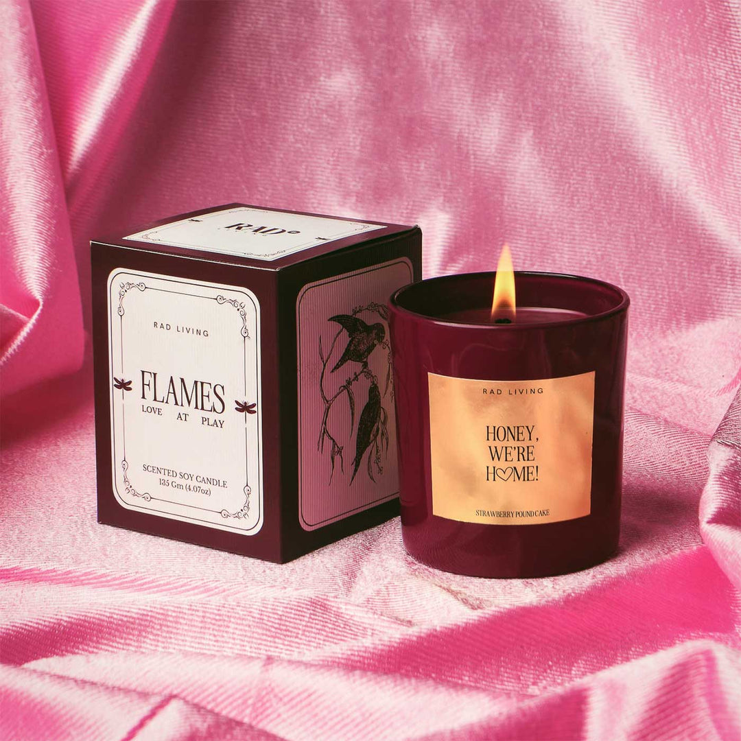 Hand Poured Honey, We’re Home Strawberry Pound Cake Scented Soy Wax Candle