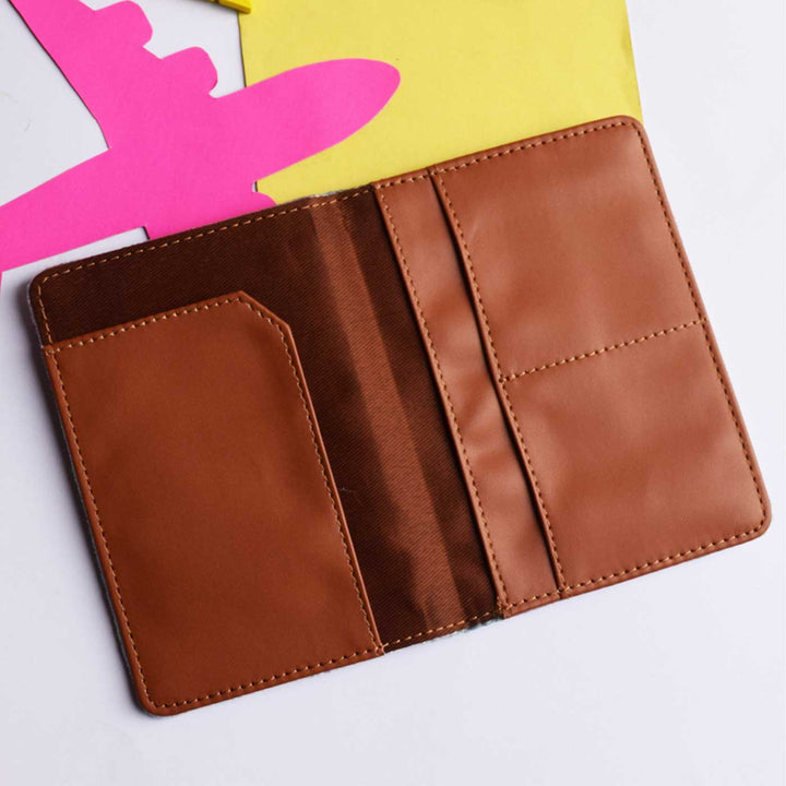 Handmade Embroidered Cactus Design Passport Cover