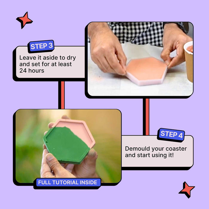 Cement Coaster Making DIY Kit
