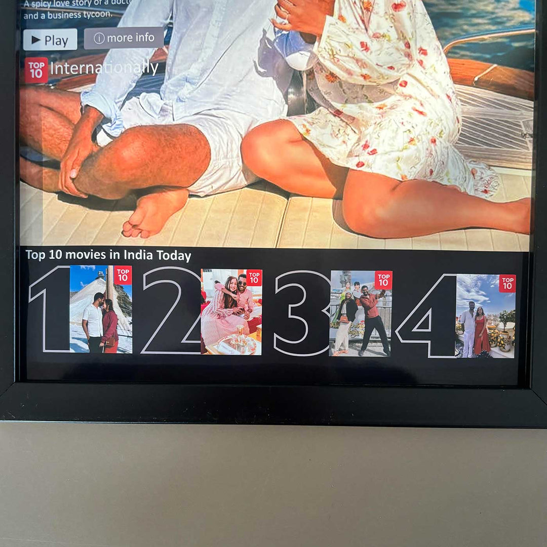 Photo Personalized Netflix Theme MDF Wood Photo Frame For Couples