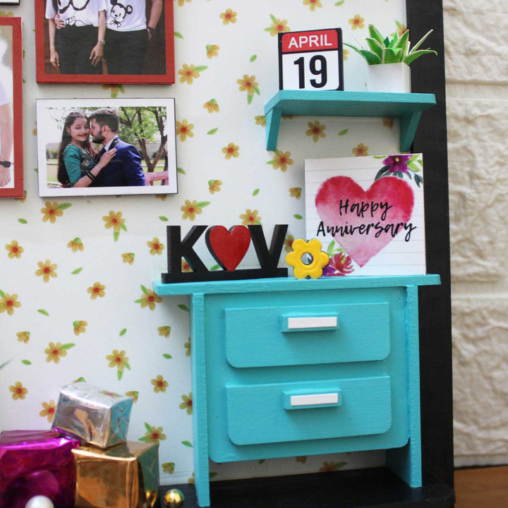 Photo Personalized Happy Corner Theme Mdf Wood Miniature Frame