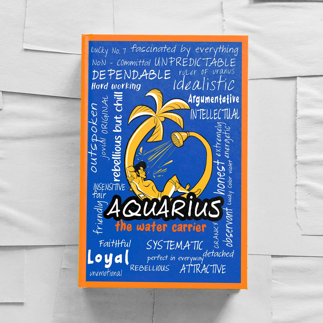 Printed Aquarius Theme Ruled Notebook | A5 | 50 Pages