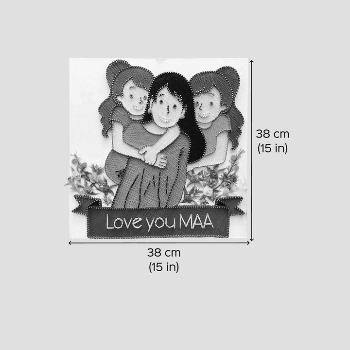 Photo Personalized Handmade String Art Love You Maa Wooden Decorative Plaque For Mothers