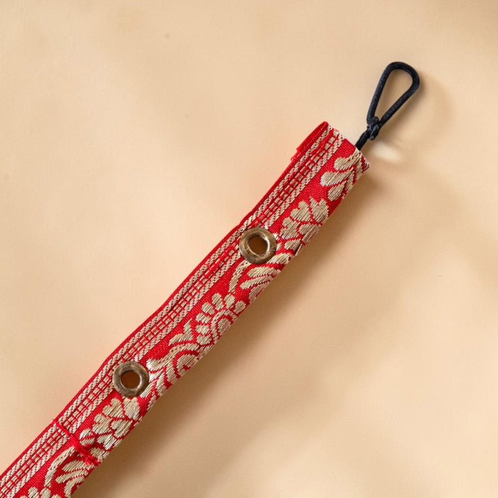 Diya Motif Handcrafted Bamboo Toran With Tassels For Festive Decor