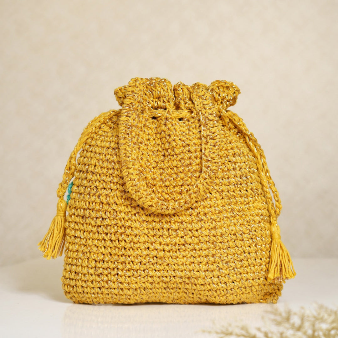 Handmade Crochet Butterfly Ballet Potli