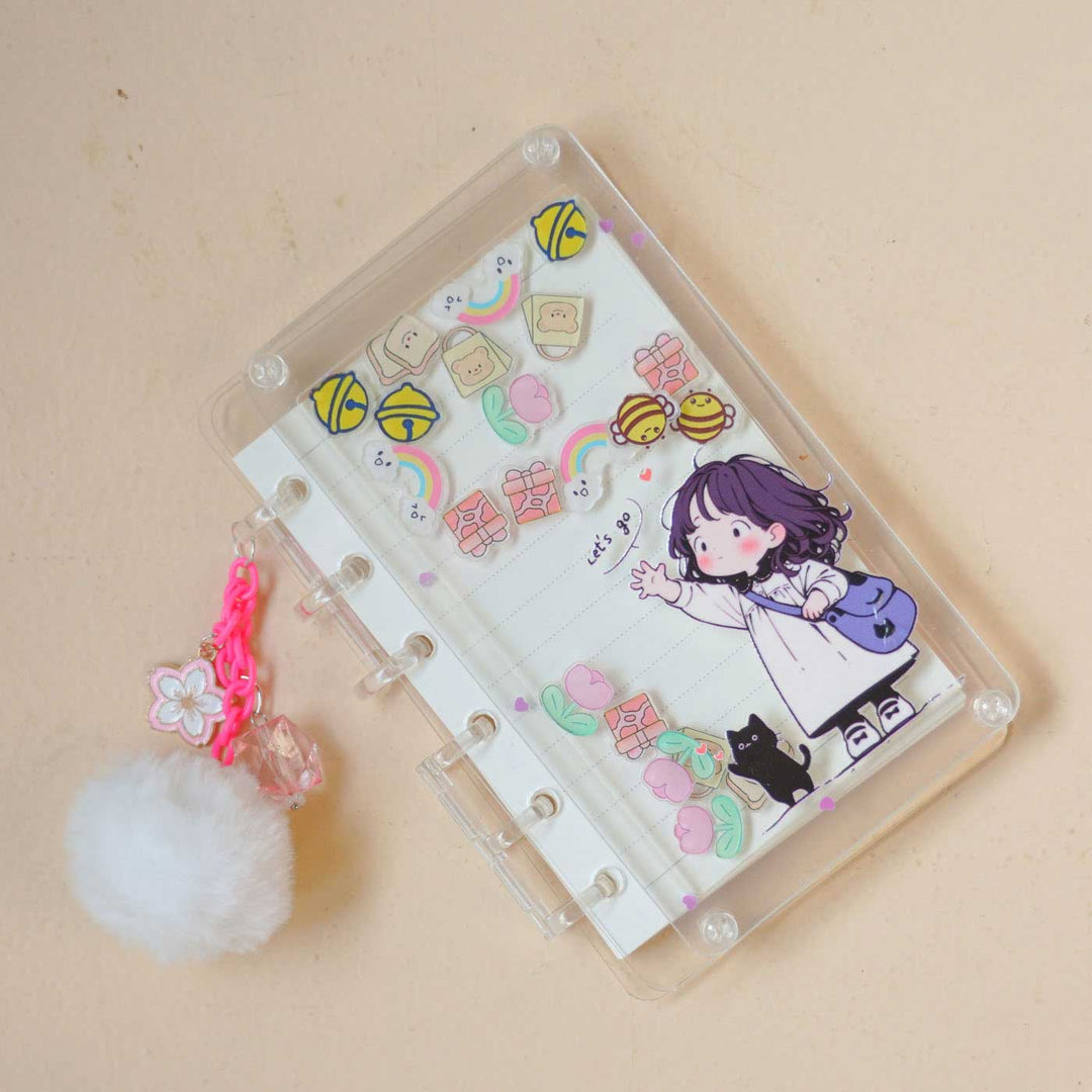 "Pastel Girl" Themed Diary & Pen Stationery Set For Kids