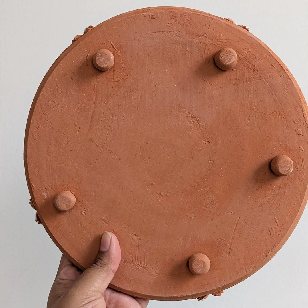 Handmade Decorative Floral Terracotta Urli