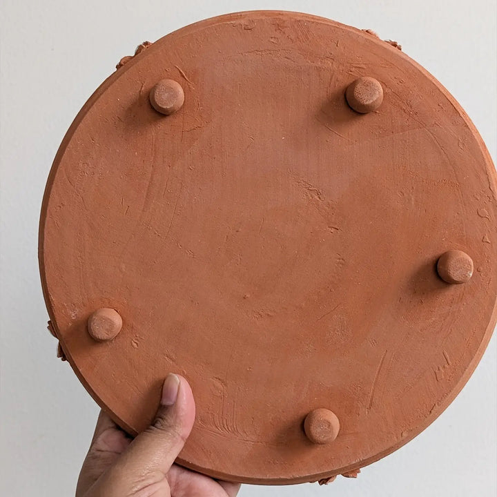 Handmade Decorative Floral Terracotta Urli