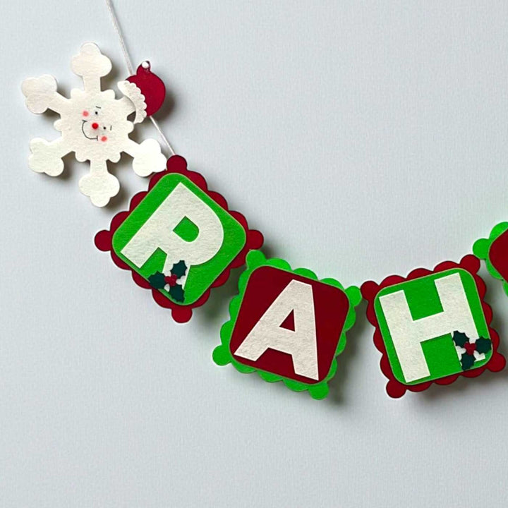 Personalized Handmade Snowflakes Springs And Hooves Bunting