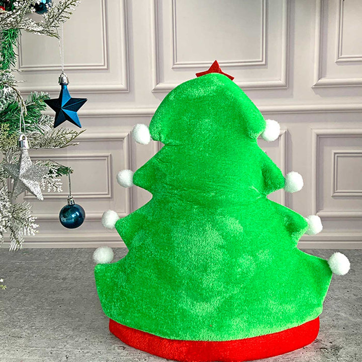 Handmade Green Pompom Christmas Tree Shaped Velvet Santa Hat | Xmas Gifting Ideas