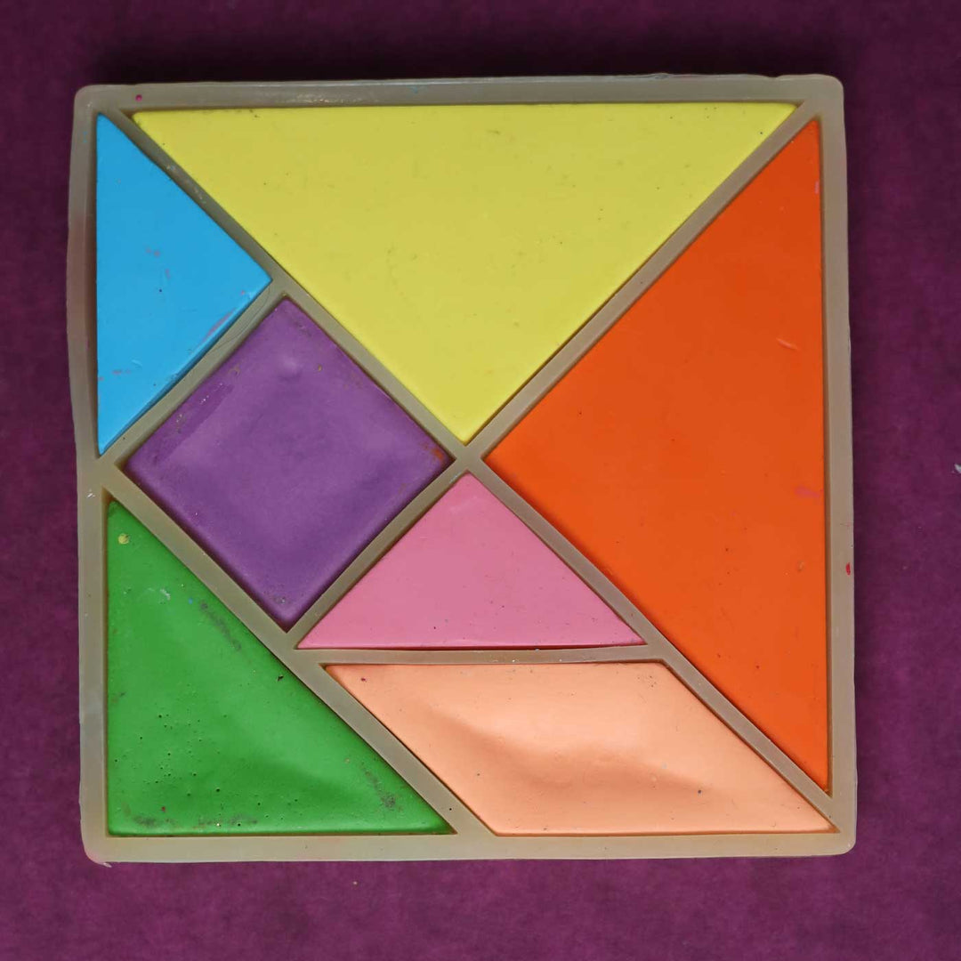 Handmade Non-Toxic Tangram Crayons | Set Of 7