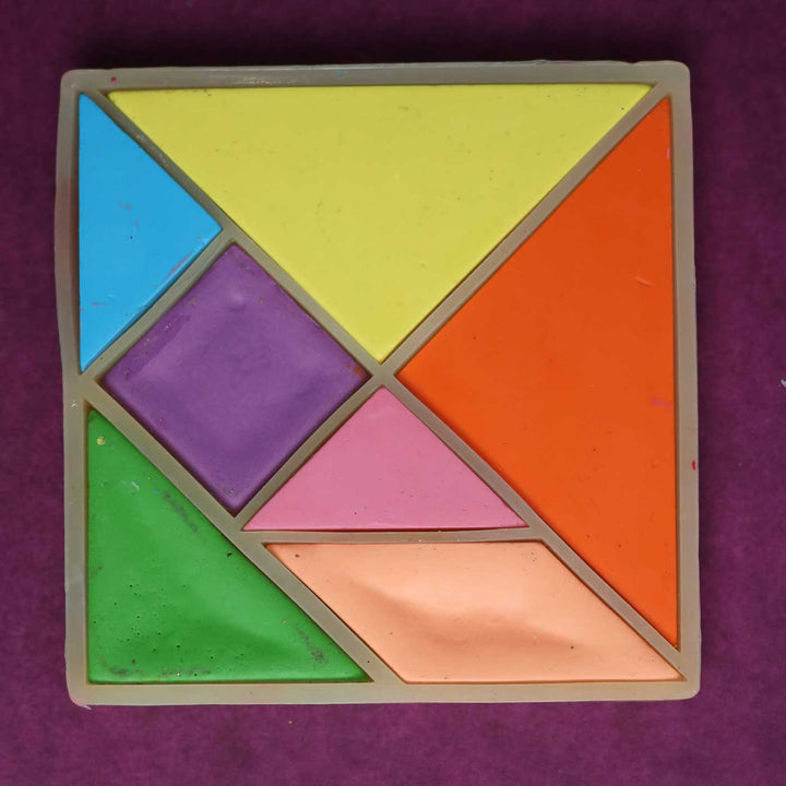 Handmade Non-Toxic Tangram Crayons | Set Of 7