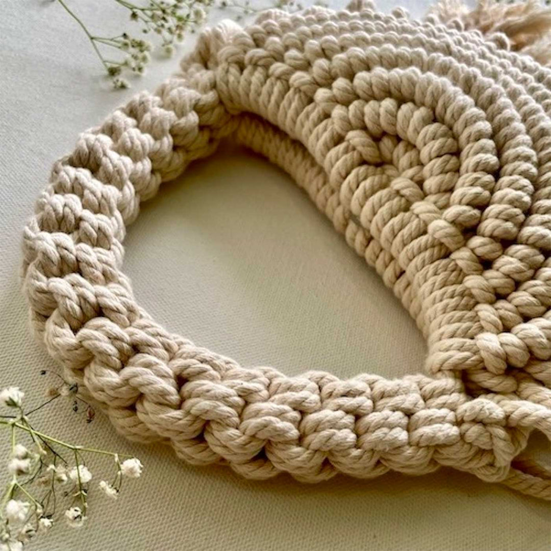 Handmade Macrame Oyster Handbag