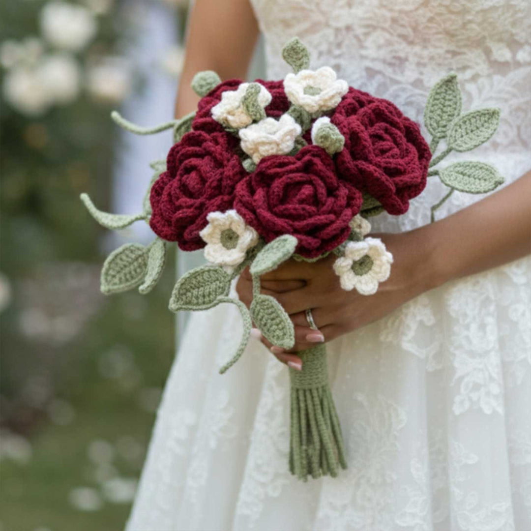 Handmade Crochet Victoria's Day Bridal Bouquet | Includes Photo & Greeting Card