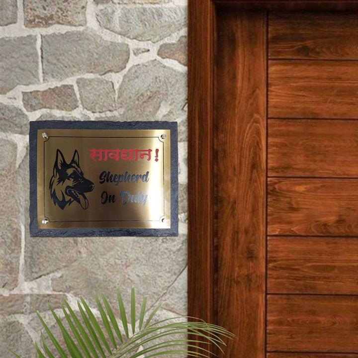 Personalized Engraved Dog Theme Copper Stainless Steel Name Plate For Pets