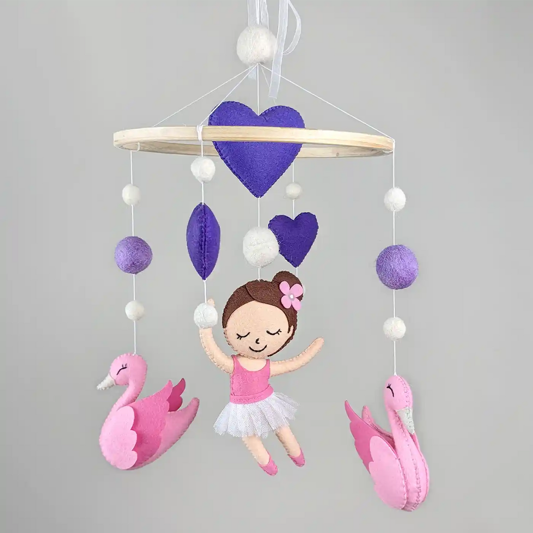 Handmade Ballerina Theme Felt Cot Mobile
