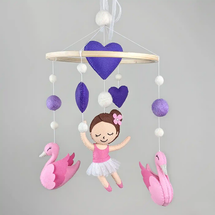 Handmade Ballerina Theme Felt Cot Mobile
