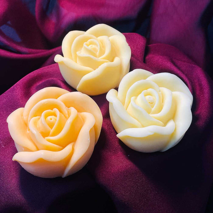 Set Of 2 | Handmade Rose Design Soy Wax Scented Candle