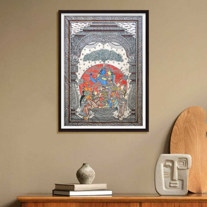 48 X 36 Inch | Handmade Silk Jugalraas Painting