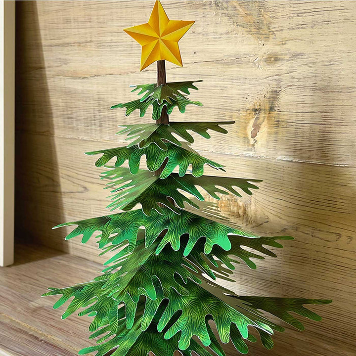 Handmade Printed Christmas Tree Design Paper DIY Kit