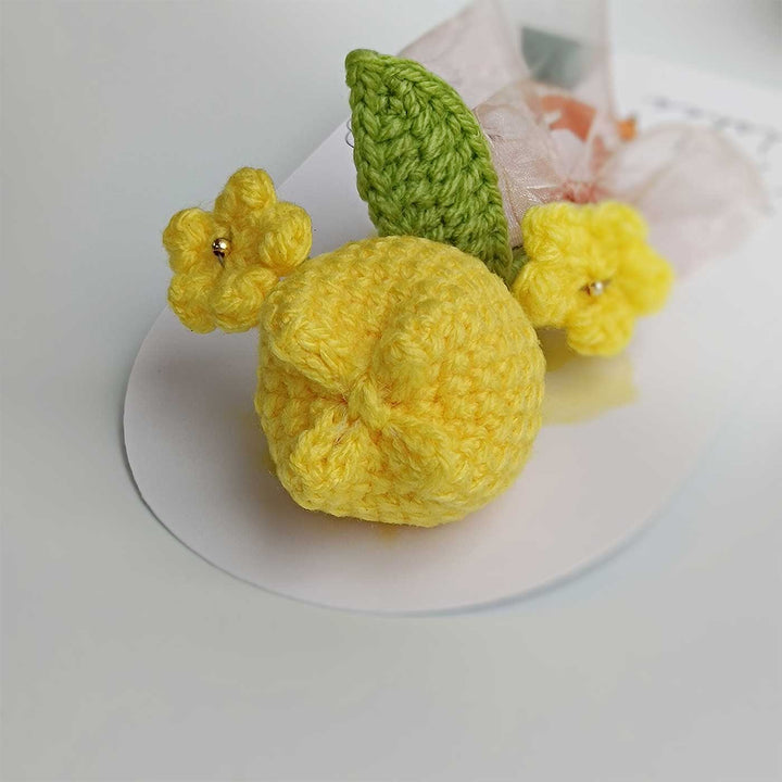 Handmade Crochet 3D Yellow Tulip Greeting Card