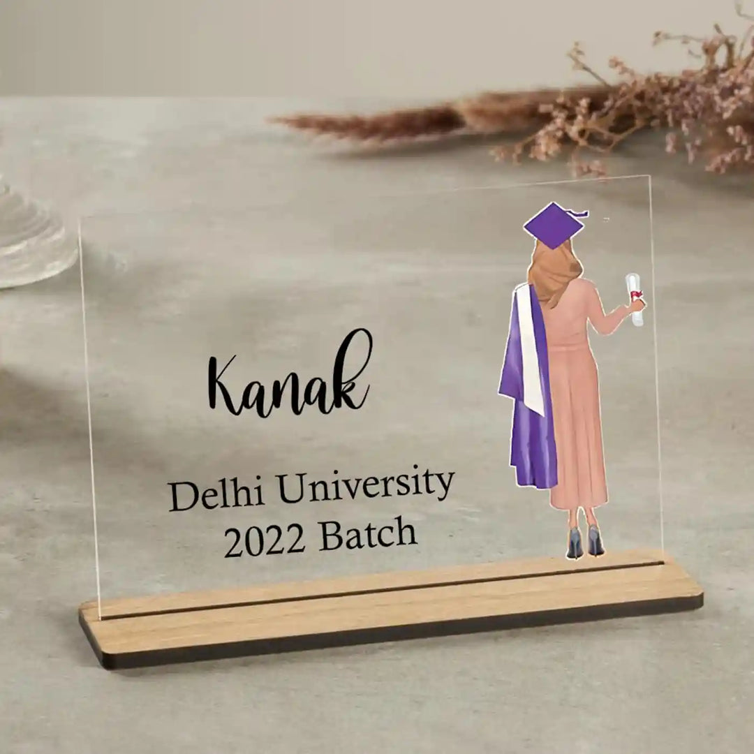 Personalized Girls Graduation Theme Acrylic Decorative Plaque