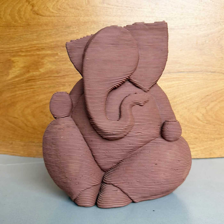 Handmade 3D Printed Ganpati Large Stoneware Sculpture